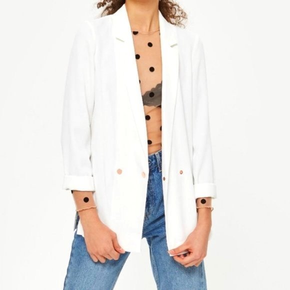 topshop ivory blazer